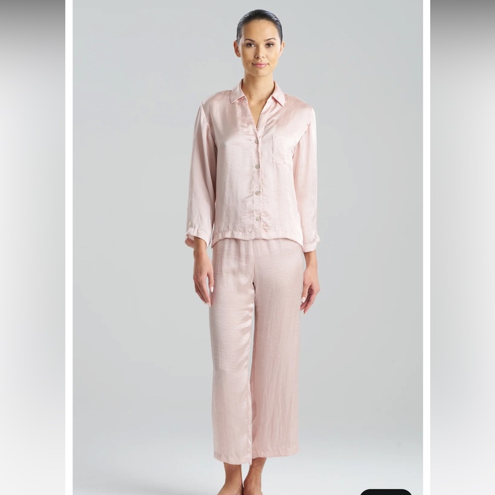 Natori Ashley Icon Notch PJ In Shell Pink Sz XL | Natori Pajama Set/Loungewear-